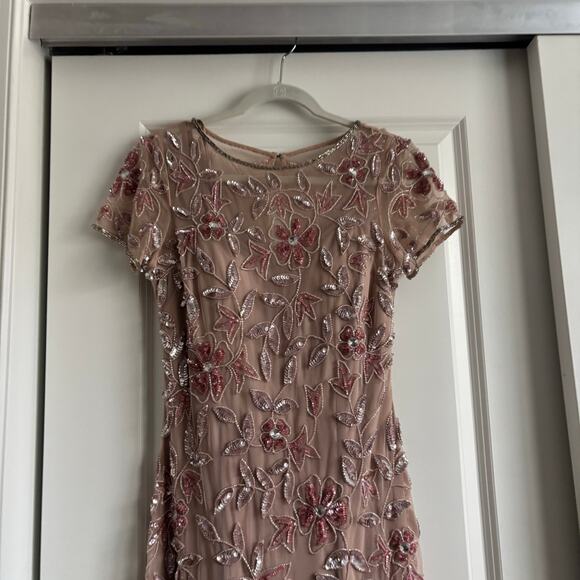 Adrianna Papell Embellished Maxi Dress in Blush - Picture 5 of 16